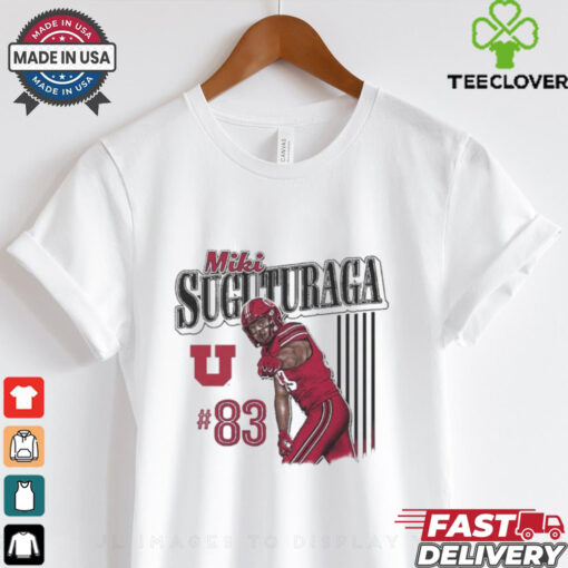 Miki Suguturaga #83 Utah Utes Football Cartoon t hoodie, sweater, longsleeve, shirt v-neck, t-shirt