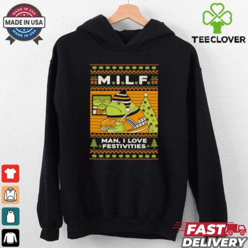 Milf man I love Festive frog ugly Christmas shirt