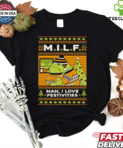 Milf man I love Festive frog ugly Christmas shirt