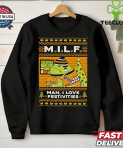 Milf man I love Festive frog ugly Christmas shirt