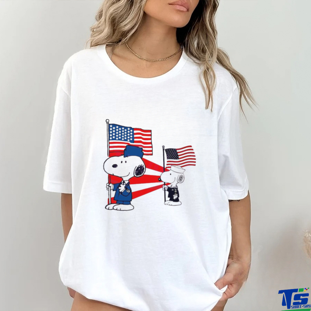 Military Snoopy American Flag Shirt Military Snoopy American Flag Shirt