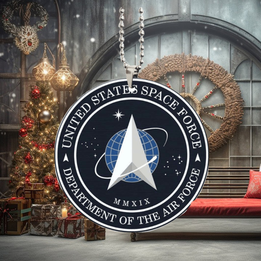 Military US Space Force 2023 Holiday Christmas Decorations Ornament Military US Space Force 2023 Holiday Christmas Decorations Ornament