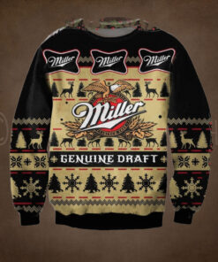Miller Genuine Draft Beer Ugly Christmas Sweater