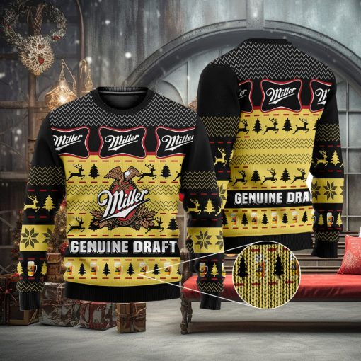 Miller Genuine Draft Ugly Miller Beer Ugly Gift Christmas 3D Sweater For Men And Women