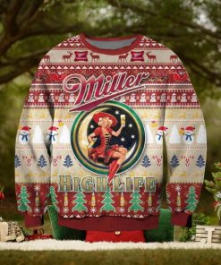 Miller High Life Beer Sweater Christmas