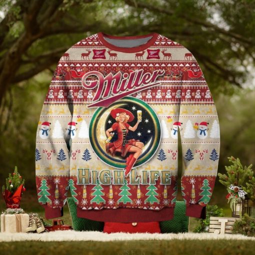 Miller High Life Beer Sweater Christmas