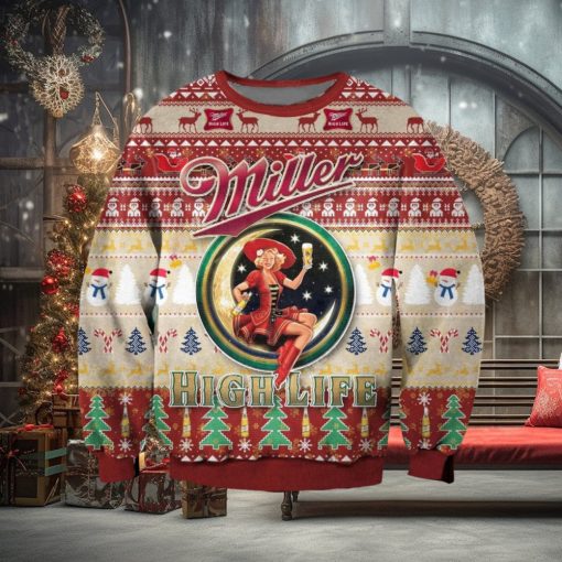 Miller High Life Beer Sweater Christmas