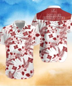 Miller High Life Funny Hawaiian Shirt Tropical Flower Gift For Beach Trip