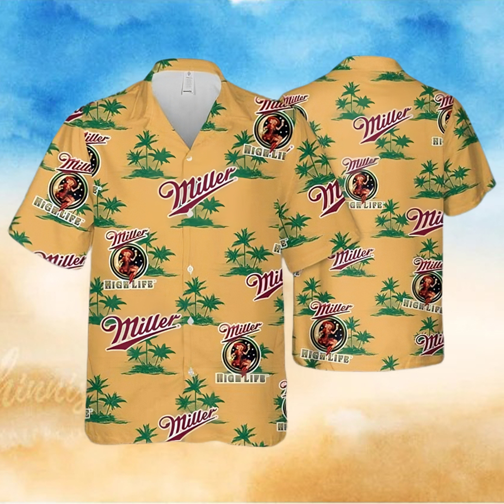 Miller High Life Hawaiian Shirt Island Pattern Beer Lovers Gift