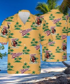 Miller High Life Hawaiian Shirt Island Pattern Beer Lovers Gift