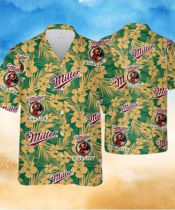 Miller High Life Hawaiian Shirt Tropical Flower Pattern Gift For Beer Lovers