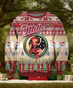 Miller Highlife Beer Ugly Christmas Sweater