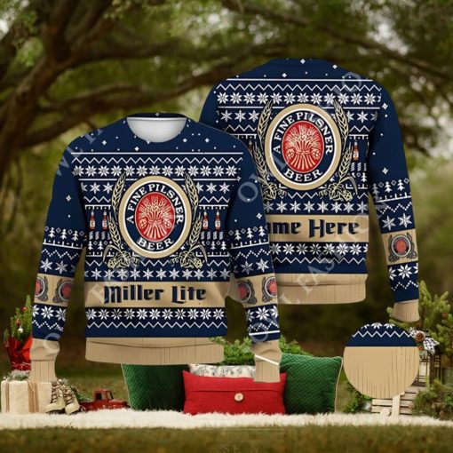 Miller Lite Beer Custom Limited Christmas Sweater