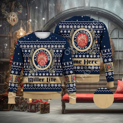 Miller Lite Beer Custom Limited Christmas Sweater