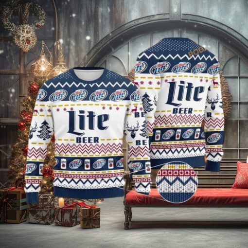 Miller Lite Beer Friends Christmas Sweater