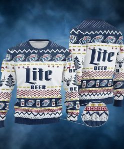 Miller Lite Beer Ugly Christmas Sweater, Faux Wool Sweater, Gifts For Beer Lovers, International Beer Day, Best Christmas Gifts For 2022 – Prinvity