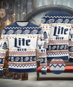 Miller Lite Beer Ugly Christmas Sweater