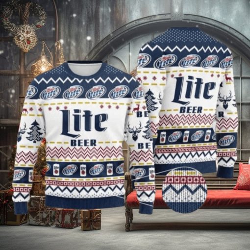 Miller Lite Beer Ugly Christmas Sweater
