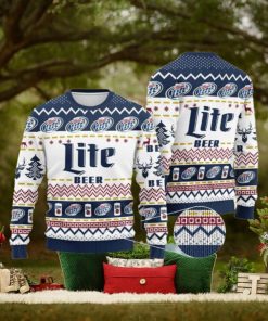 Miller Lite Beer Ugly Xmas Christmas Sweater Christmas Gift