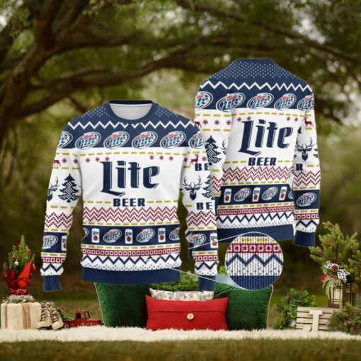 Miller Lite Beer Ugly Xmas Christmas Sweater Christmas Gift