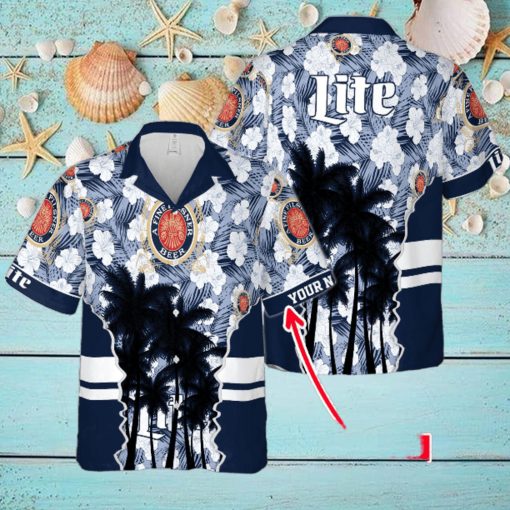 Miller Lite Custom Name For Fans 3D Hawaiian Shirt