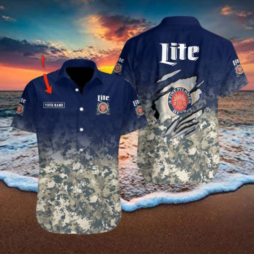 Miller Lite Custom Name Unique Full Printing Hawaiian Shirt