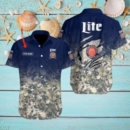 Miller Lite Custom Name Unique Full Printing Hawaiian Shirt