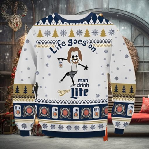 Miller Lite Dude Ugly Christmas Sweater Nice Gift For Everyone