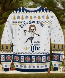 Miller Lite Dude Ugly Christmas Sweater Nice Gift For Everyone