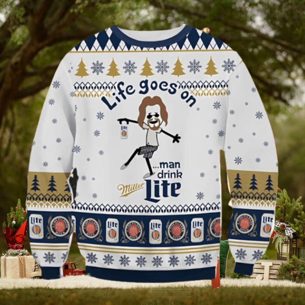 Miller Lite Dude Ugly Christmas Sweater Nice Gift For Everyone Miller Lite Dude Ugly Christmas Sweater Nice Gift For Everyone