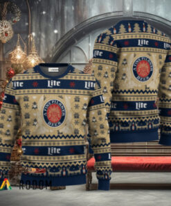 Miller Lite Festive All Over Ugly Sweater