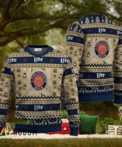 Miller Lite Festive All Over Ugly Sweater
