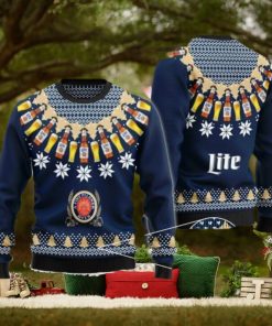 Miller Lite Heart Pattern Fair Isle Ugly Christmas Sweater For Men And Women