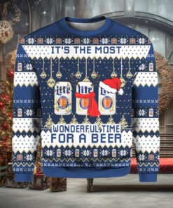 Miller Lite It The Most Wonderful Time For A Beer Ugly Sweater