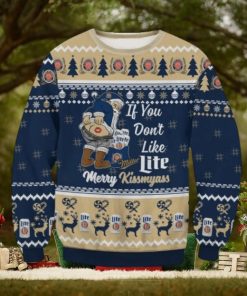 Miller Lite Merry Kissmyass Ugly Sweater Christmas Gift For Men And Women