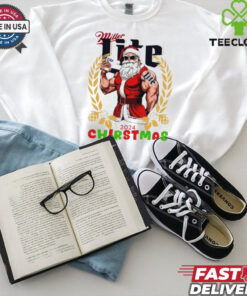 Miller Lite Santa Christmas shirt