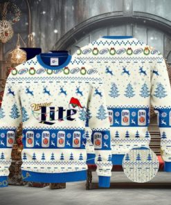 Miller Lite Santa Hat Family Ugly Christmas Sweater