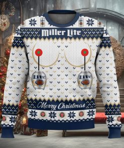 Miller Lite Titties Funny Ugly Christmas Sweater 2023 Christmas Gift 3D Sweater