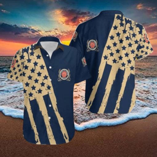 Miller Lite USA Flag Hawaiian Combo Shirt And Short Gift Hawaiian For Mens