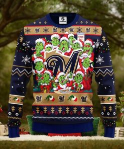 Milwaukee Brewers 12 Grinch Xmas Day Christmas Ugly Sweater