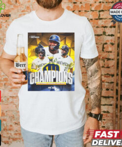 Milwaukee Brewers Champions National League Central MLB 2024 Poster t shirt 2 Milwaukee Brewers Champions National League Central MLB 2024 Poster t shirt