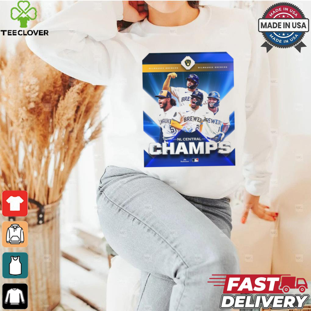 Milwaukee Brewers Clinched The NL Central Champs MLB Poster t shirt Milwaukee Brewers Clinched The NL Central Champs MLB Poster t shirt