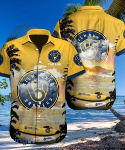 Milwaukee Brewers Custom Name Hawaiian Shirt Best Gift For Men And Women