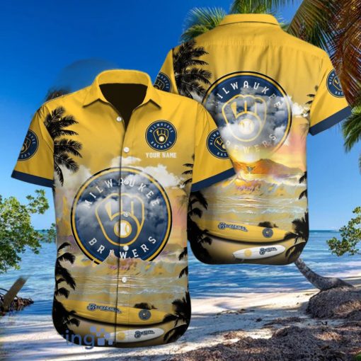 Milwaukee Brewers Custom Name Hawaiian Shirt Best Gift For Men And Women