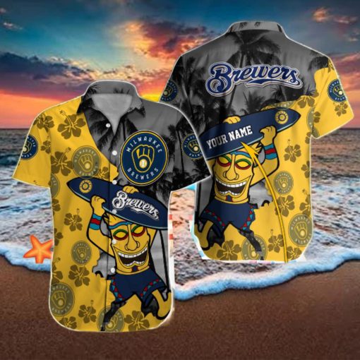 Milwaukee Brewers Custom Name Unisex Hawaiian Shirt