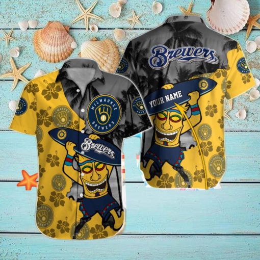 Milwaukee Brewers Custom Name Unisex Hawaiian Shirt