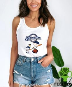 Milwaukee Brewers Let's Play Baseball Together Snoopy MLB Shirt