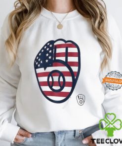 Milwaukee Brewers Logo 4th Of July Flag Shirt