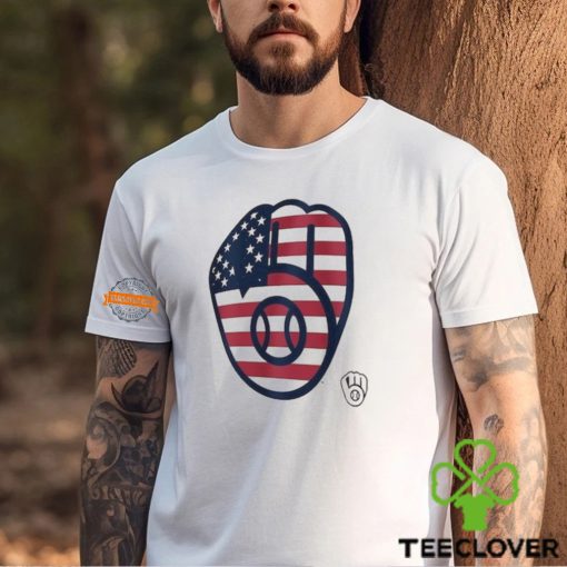 Milwaukee Brewers Logo 4th Of July Flag Shirt