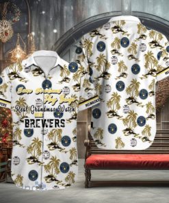 Milwaukee Brewers MLB Coconut Pattern White Hawaiian Shirt